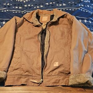Men's Brown Sherpa-Lined Jacket